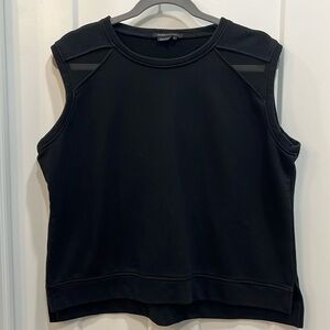 BCBG MAXAZRIA black muscle tank with sheer‎ cutouts